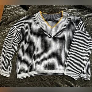 Striped V-Neck Sweater